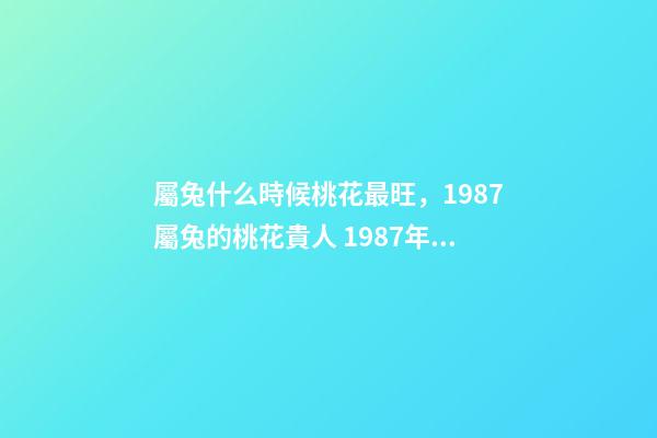 屬兔什么時候桃花最旺，1987屬兔的桃花貴人 1987年屬兔的桃花運(yùn)，1987年屬兔2022 年運(yùn)勢-第1張-觀點(diǎn)-玄機(jī)派